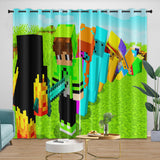 Load image into Gallery viewer, Game Minecraft Curtains Blackout Window Drapes Kids Room Decoration