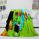 Load image into Gallery viewer, Game Pattern Minecraft Blanket Flannel Kids Room Throw