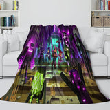 Load image into Gallery viewer, Game Pattern Minecraft Blanket Flannel Kids Room Throw