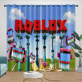 Load image into Gallery viewer, Game Pattren Roblox Curtains Blackout Window Drapes Room Decoration