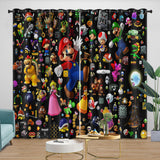 Load image into Gallery viewer, Game Super Mario Curtains Blackout Kids Room Window Drapes