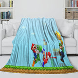 Charger l'image dans la visionneuse de la galerie, Game Super Mario Pattern Blanket Flannel Throw Kids Room Decoration