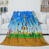 Charger l'image dans la visionneuse de la galerie, Game Super Mario Pattern Blanket Flannel Throw Kids Room Decoration