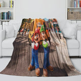 Charger l'image dans la visionneuse de la galerie, Game Super Mario Pattern Blanket Flannel Throw Kids Room Decoration
