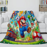 Charger l'image dans la visionneuse de la galerie, Game Super Mario Pattern Blanket Flannel Throw Kids Room Decoration