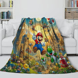 Charger l'image dans la visionneuse de la galerie, Game Super Mario Pattern Blanket Flannel Throw Kids Room Decoration