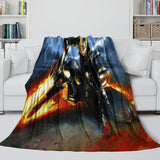 Charger l'image dans la visionneuse de la galerie, Ghost Rider Blanket Pattern Flannel Kids Room Throw