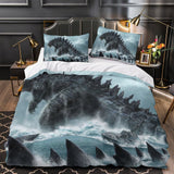 Carica l'immagine nel visualizzatore Galleria, Godzilla Duvet Cover Pattern Bedding Set Without Filler