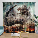 Carica l&#39;immagine nel visualizzatore Galleria, Godzilla Minus One Curtains Blackout Window Drapes