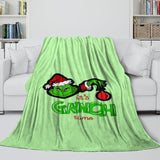 Charger l'image dans la visionneuse de la galerie, Grinch Blanket Pattern Flannel Throw Kids Room Decoration