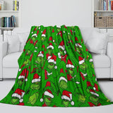 Charger l'image dans la visionneuse de la galerie, Grinch Blanket Pattern Flannel Throw Kids Room Decoration