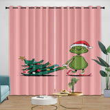Charger l&#39;image dans la visionneuse de la galerie, Grinch Curtains Blackout Window Drapes Room Decoration