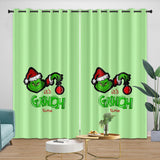 Charger l&#39;image dans la visionneuse de la galerie, Grinch Curtains Blackout Window Drapes Room Decoration