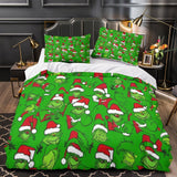 Load image into Gallery viewer, Grinch Duvet Cover Kids Room Bedding Set Without Filler