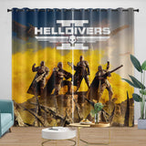 Load image into Gallery viewer, Helldivers 2 Curtains Blackout Window Drapes