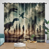 Carica l&#39;immagine nel visualizzatore Galleria, Jurassic World Rebirth Curtains Blackout Window Drapes Room Decoration