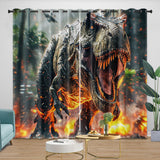 Carica l&#39;immagine nel visualizzatore Galleria, Jurassic World Rebirth Curtains Blackout Window Drapes Room Decoration