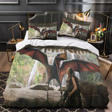Load image into Gallery viewer, Jurassic World Rebirth Duvet Cover Dinosaur Bedding Set Without Filler
