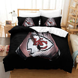 Load image into Gallery viewer, Kansas City Chiefs Duvet Cover Kids Room Bedding Set Without Filler