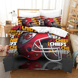Load image into Gallery viewer, Kansas City Chiefs Duvet Cover Kids Room Bedding Set Without Filler