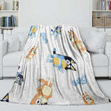 Laden Sie das Bild in den Galerie-Viewer, Kids Room Decoration Bluey Blanket Pattern Flannel Throw