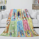 Laden Sie das Bild in den Galerie-Viewer, Kids Room Decoration Bluey Blanket Printed Flannel Throw