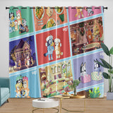 Load image into Gallery viewer, Kids Room Decoration Bluey Curtains Pattern Blackout Window Drapes