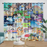 Load image into Gallery viewer, Kids Room Decoration Bluey Curtains Pattern Blackout Window Drapes