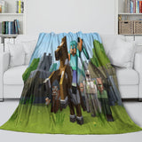 Load image into Gallery viewer, Kids Room Minecraft Blanket Flannel Pattern Throw