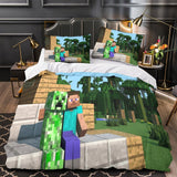 Laden Sie das Bild in den Galerie-Viewer, Kids bed Minecraft Bedding Set Quilt Duvet Cover Without Filler
