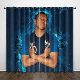 Load image into Gallery viewer, Kylian Mbappé Curtains Pattern Blackout Window Drapes
