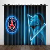 Load image into Gallery viewer, Kylian Mbappé Curtains Pattern Blackout Window Drapes