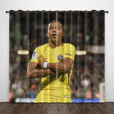 Load image into Gallery viewer, Kylian Mbappé Curtains Pattern Blackout Window Drapes