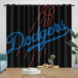 Load image into Gallery viewer, Los Angeles Dodgers Curtains Blackout Window Drapes Kids Room Decoration
