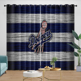 Load image into Gallery viewer, Los Angeles Dodgers Curtains Blackout Window Drapes Kids Room Decoration