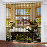 Load image into Gallery viewer, Lyle Lyle Crocodile Curtains Pattern Blackout Window Drapes