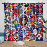 Laden Sie das Bild in den Galerie-Viewer, Major League Baseball MLB Curtains Blackout Window Drapes Room Decoration
