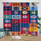 Laden Sie das Bild in den Galerie-Viewer, Major League Baseball MLB Curtains Blackout Window Drapes Room Decoration