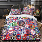 Load image into Gallery viewer, Major League Baseball MLB Duvet Cover Bedding Set Without Filler