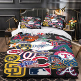 Load image into Gallery viewer, Major League Baseball MLB Duvet Cover Bedding Set Without Filler