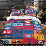 Load image into Gallery viewer, Major League Baseball MLB Duvet Cover Bedding Set Without Filler