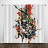 Load image into Gallery viewer, Masked Rider Curtains Pattern Blackout Window Drapes