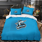 Laden Sie das Bild in den Galerie-Viewer, Miami Marlins Bedding Set Quilt Cover Without Filler