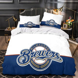 Laden Sie das Bild in den Galerie-Viewer, Milwaukee Brewers Bedding Set Quilt Cover Without Filler