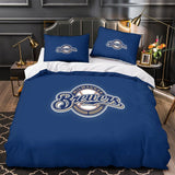 Laden Sie das Bild in den Galerie-Viewer, Milwaukee Brewers Bedding Set Quilt Cover Without Filler