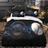 Laden Sie das Bild in den Galerie-Viewer, Milwaukee Brewers Bedding Set Quilt Cover Without Filler