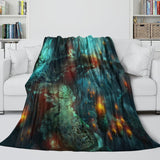 Load image into Gallery viewer, Mushroom House Blanket Flannel Throw Room Decoration
