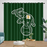 Laden Sie das Bild in den Galerie-Viewer, Oakland Athletics Curtains Blackout Window Drapes Room Decoration