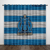 Load image into Gallery viewer, Olympique de Marseille Curtains Pattern Blackout Window Drapes