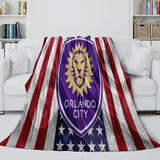 Laden Sie das Bild in den Galerie-Viewer, Orlando City SC Decke Flanell Fleece Überwurf Raumdekoration